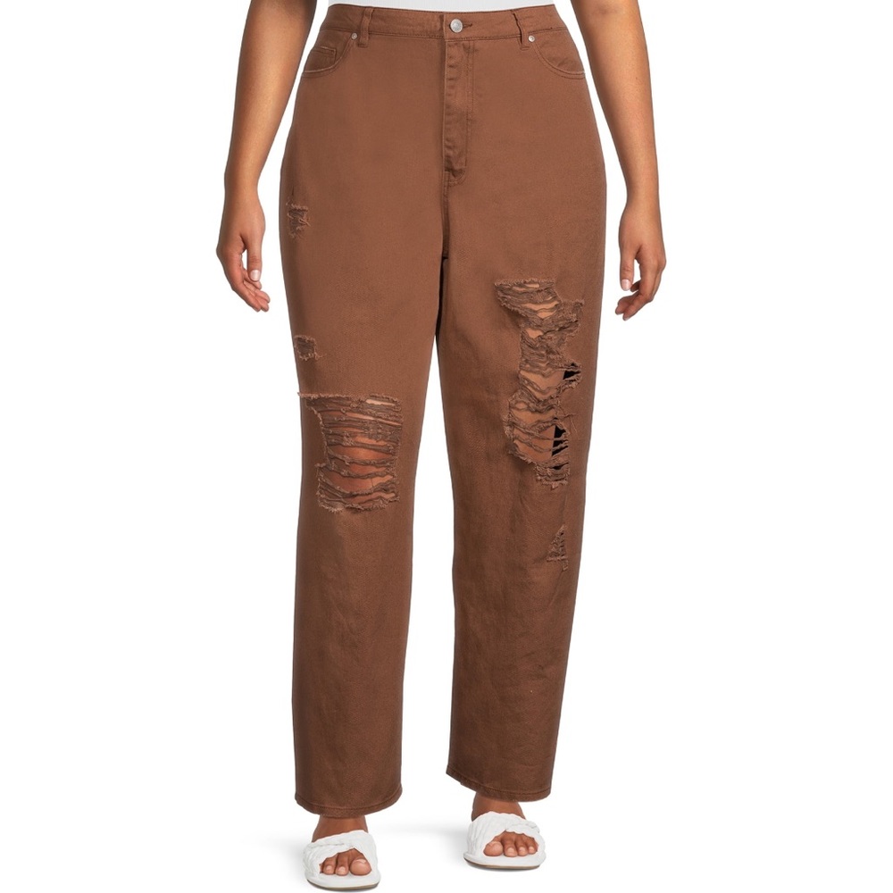 Junior’s Plus Size Madden NYC Destructed Ultra 90s Jeans